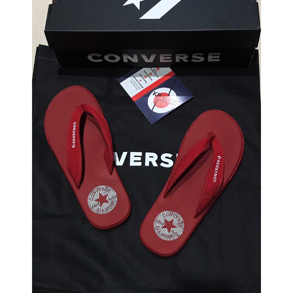 Dép Converse full đỏ xỏ ngón