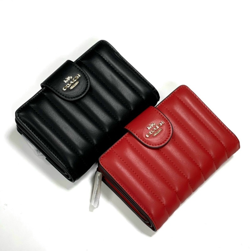 Ví Coach Medium da chần full 3 màu