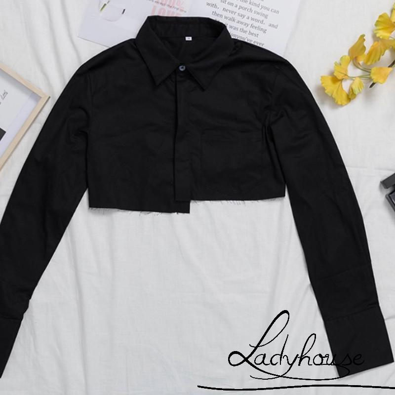 Áo Croptop Màu Trơn Thiết Kế Độc Đáo Thời Trang Mùa Xuân Cho Nữ