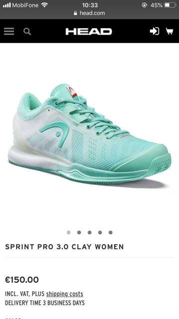 Giày tennis HEAD SPRINT PRO 3.0 clay women xuất dư xịn