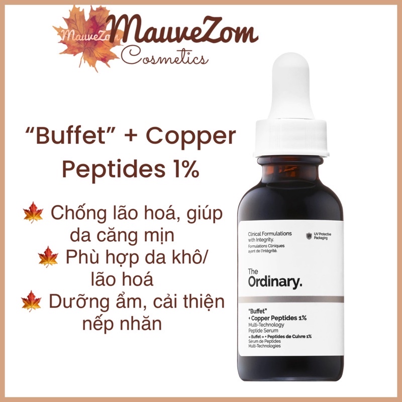 (Bill Sephora US) Tinh Chất Trẻ Hóa Buffet + Copper Peptides 1% 30ml -The Ordinary