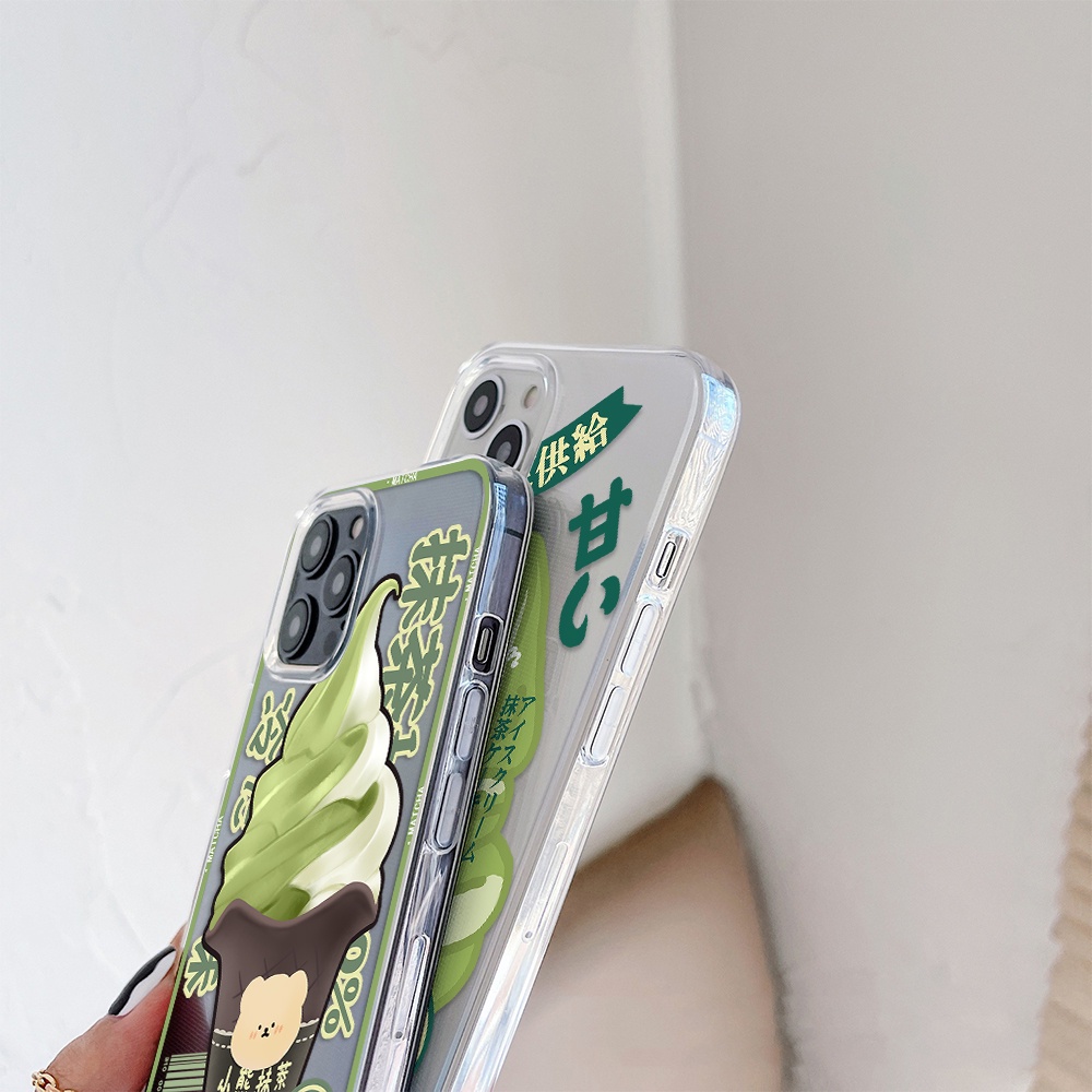 Ốp Điện Thoại Hình Gấu Ăn Món Tráng Miệng Cho Iphone 11 Pro Max 12 Pro Max 13 Pro Max Mini 6 7 8 6 7plus Se 2020 X Xs Xr 5 4