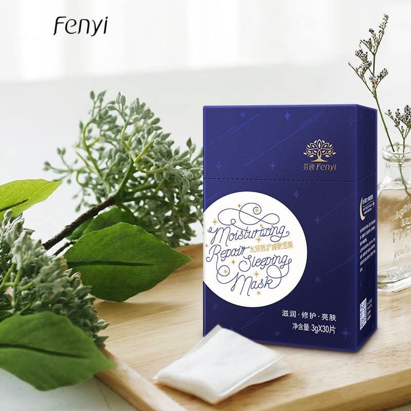 Mặt Nạ Ngủ FenYi Laikou, Nạ ngủ Trắng Da Nâng Cơ Mặt FenYi Hộp 28 Gói Chính Hãng