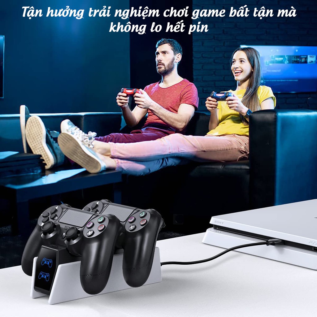 Dock sạc tay cầm PS4, đế sạc nhanh cho tay cầm ps4 | BigBuy360 - bigbuy360.vn