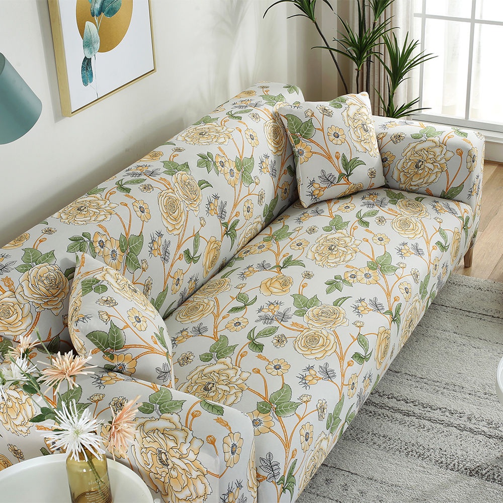 Vỏ Bọc Ghế Sofa Co Giãn Chống Trượt Chống Bụi In Họa Tiết Đơn Giản