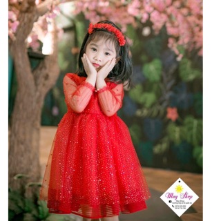 Váy xinh cho bé gái đón tết