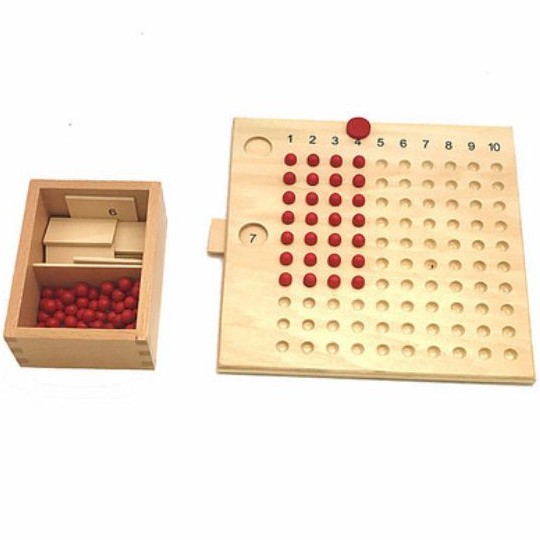 Bảng phép nhân, phép chia Montessori (Multiplication Division Bead Board)