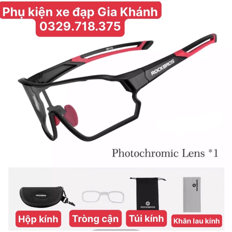 KÍNH XE ĐẠP ROCKBROS ĐỔI MÀU CHÍNH HÃNG