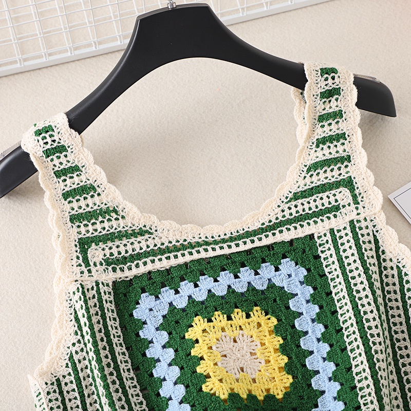 [Augustcloth] Áo len đan ô vuông phong cách Hàn Quốc