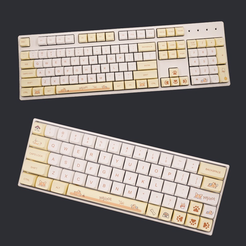 Bộ 138 Phím PBT XDA Hình Corgi Dễ Thương