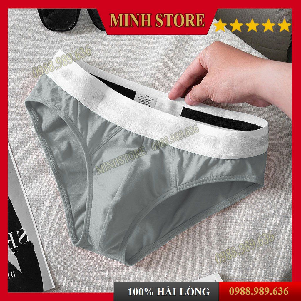 Quần lót nam Cotton tam giác cao cấp, Quần sịp nam tam giác đẹp thoáng mát, co dãn đủ màu hàng loại 1 SC02 - Minhstore88
