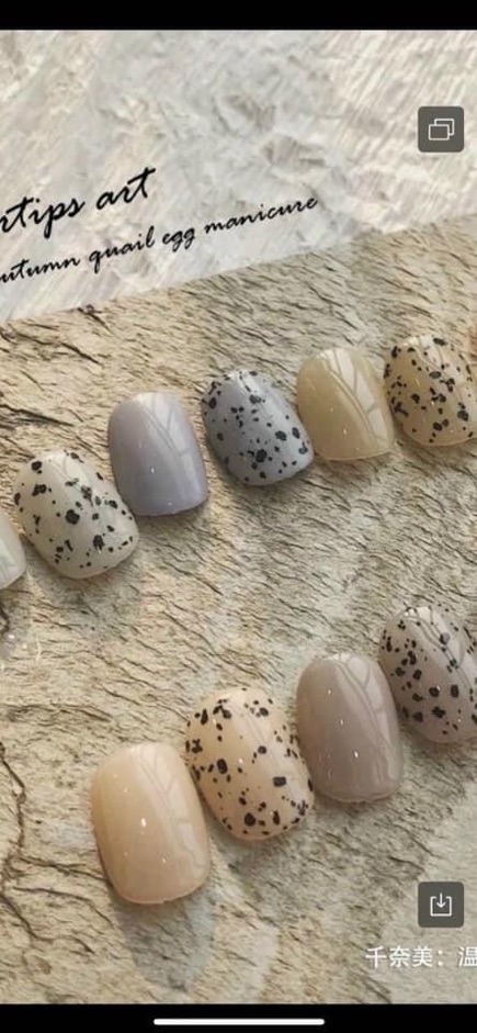 Top trứng cút sơn móng làm nail