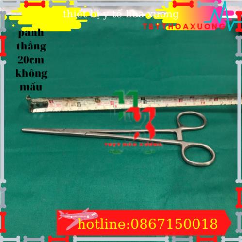 Panh Y Tế, Panh Gắp Phẫu Thuật, Pen Kẹp Y Tế, Panh Thẳng Không Mấu 20cm - Hàng Pakistan