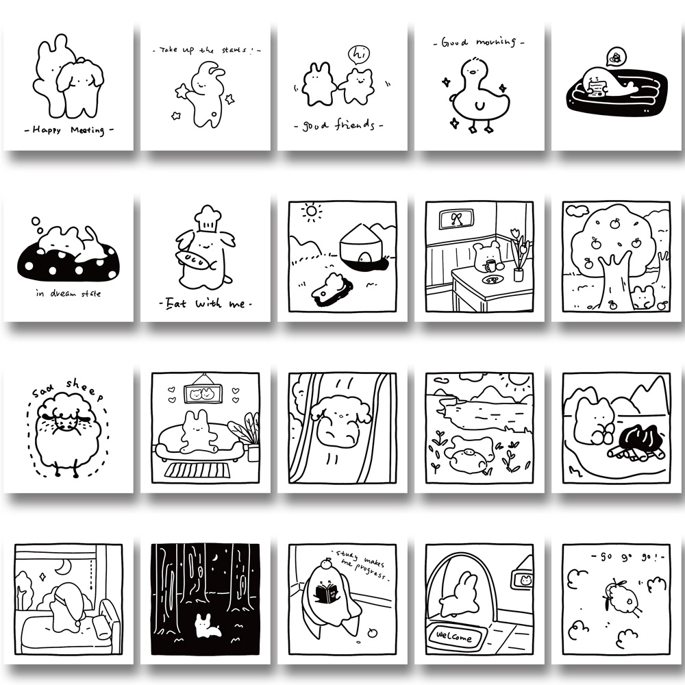 Bộ 40 Miếng Dán Hoạt Hình Dễ Thương Chống Thấm Nước Trang Trí Laptop