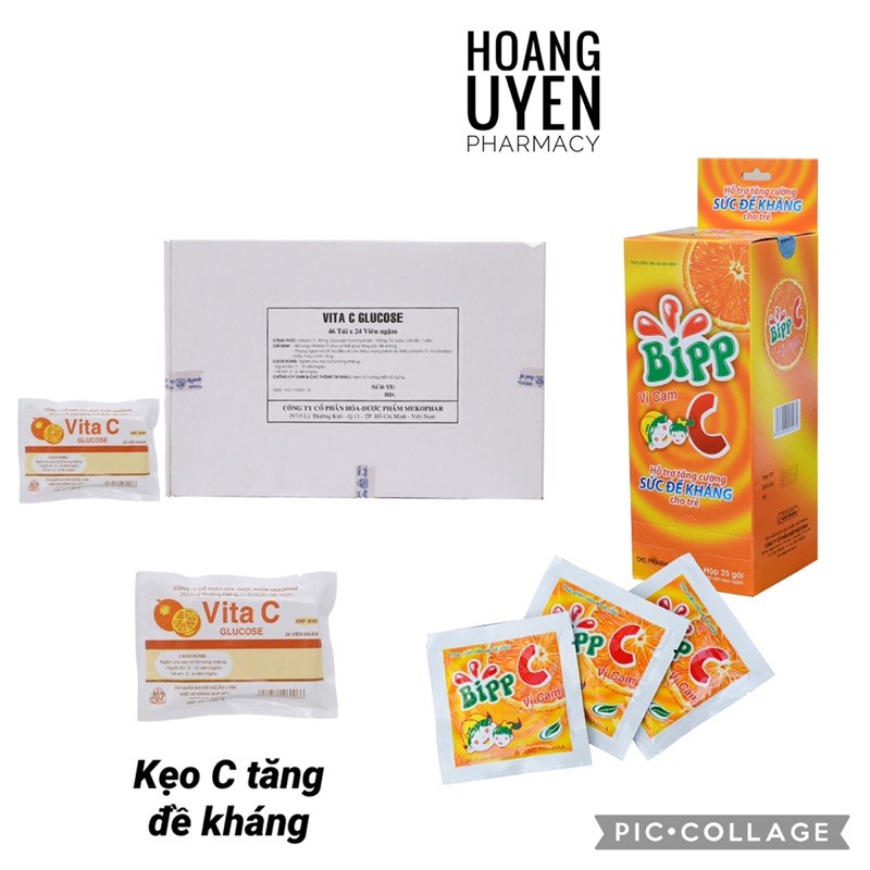 Kẹo ngậm Bipp C / Vita C Mekophar - giúp tăng đề kháng