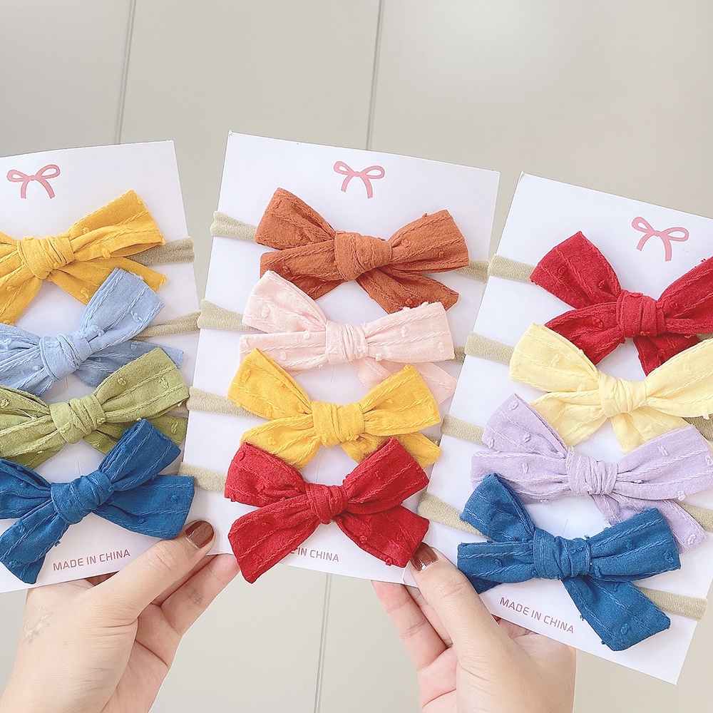 KIDSBOWS Set 4 Băng Đô Đính Nơ Dễ Thương Cho Bé