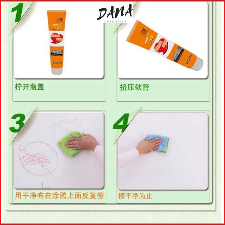 Kem tẩy xoá vết bẩn trên tường 180g Kem Tẩy Bút Sáp Màu Vẽ Tường DANA