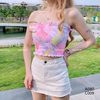 ÁO ỐNG CROPTOP LOANG MÀU
