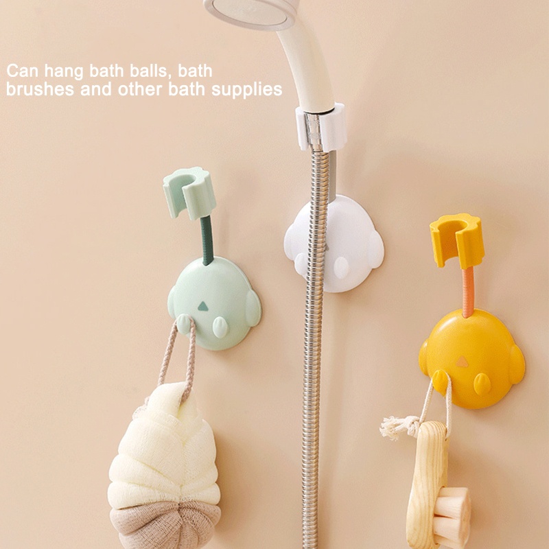 Qq * 360 Độ° Giá Đỡ Đầu Vòi Hoa Sen Gắn Tường Tự Dính Có 2 Móc Treo Tùy Chỉnh Tiện Dụng Cho Nhà Tắm