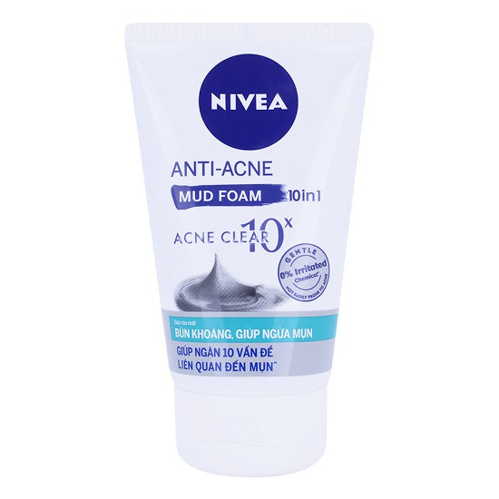 Sữa rửa mặt bùn khoáng nữ NIVEA giúp trắng da & se lỗ chân lông 100g | BigBuy360 - bigbuy360.vn