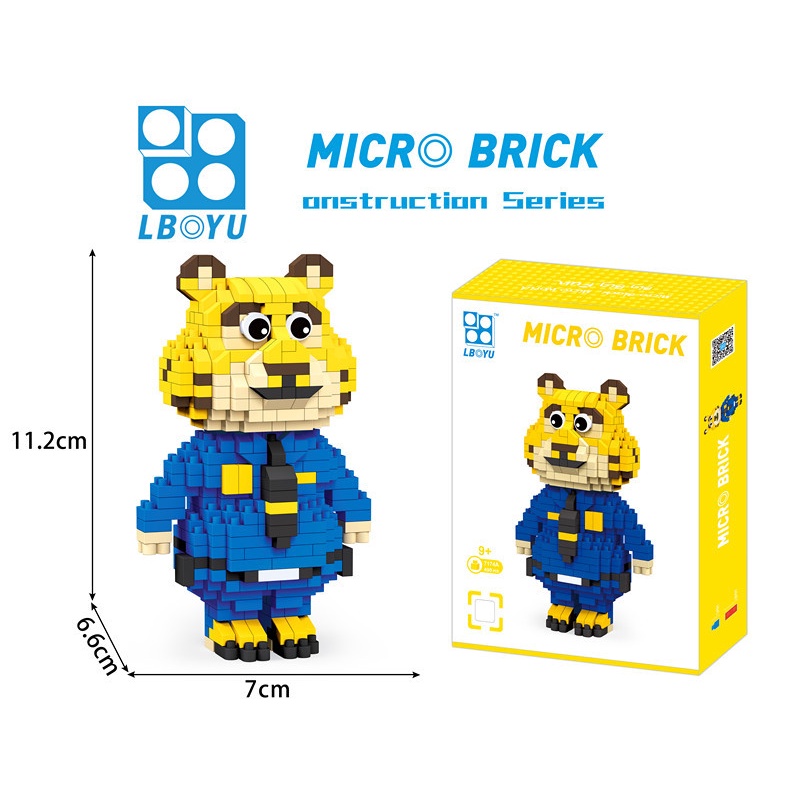 Lepaiyu Bộ Đồ Chơi Lắp Ráp Mô Hình Hoạt Hình Thỏ Cáo Thu Nhỏ Cho Trẻ Em