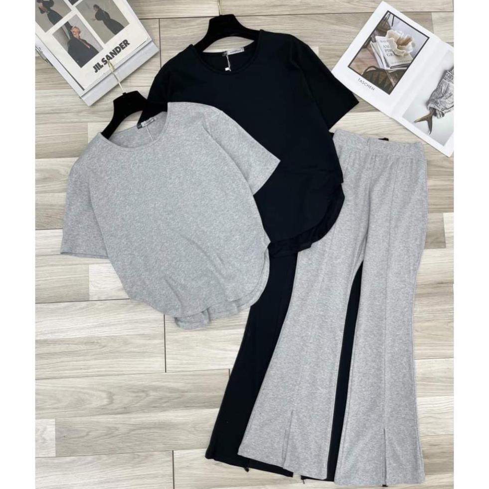 [ 𝐅𝐑𝐄𝐄 𝐒𝐇𝐈𝐏 ] ĐỒ BỘ NỮ COTTON VẠT BẦU QUẦN ỐNG LOE