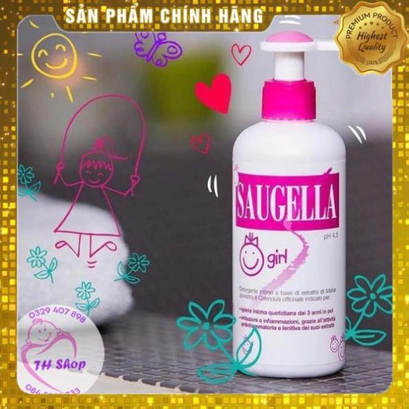 Freeship Dung Dịch Vệ Sinh Bé Gái Saugella Girl 200ml Pháp, Saugela