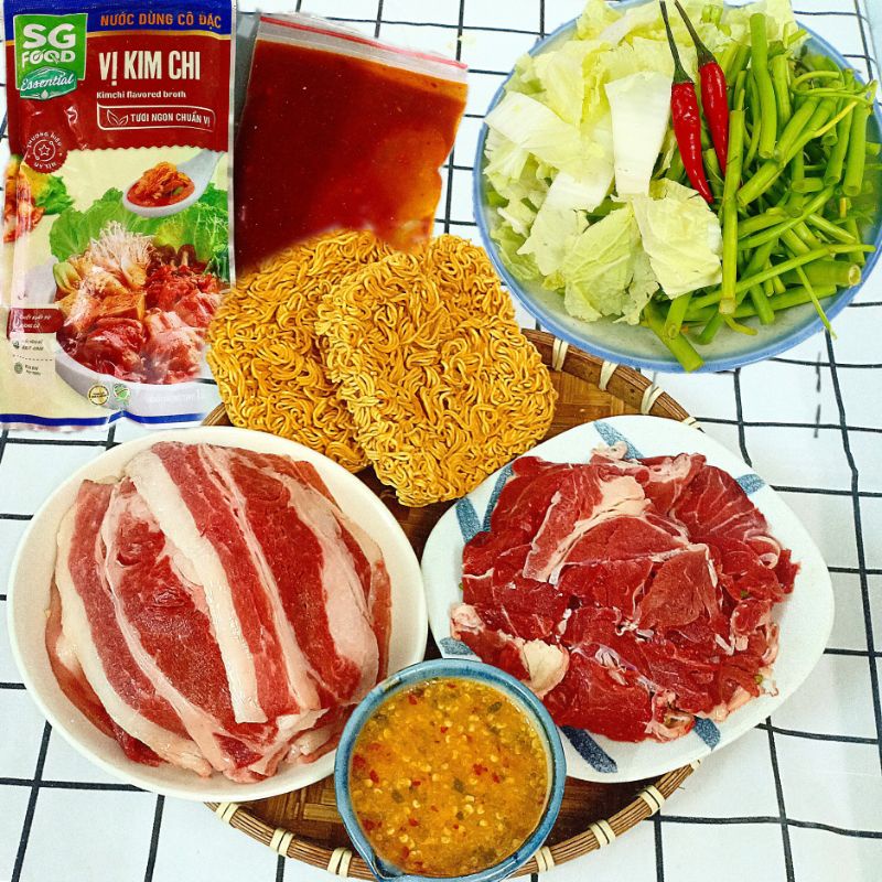 (HCM) Set Lẩu Bò Kim Chi (2-3 người ăn)