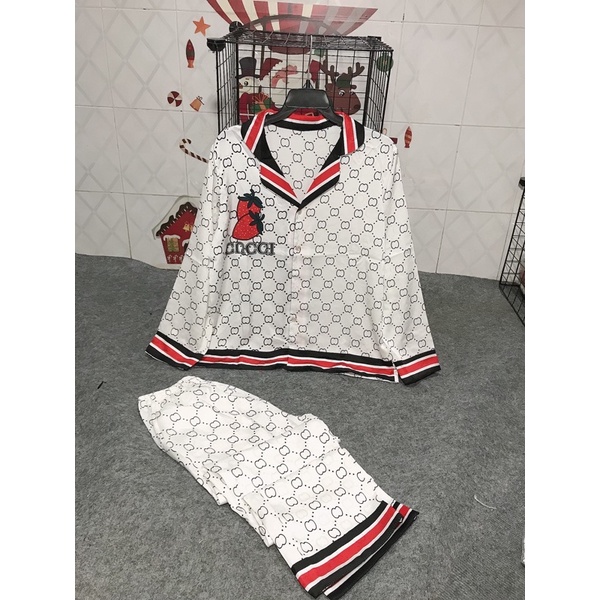 Bộ Pyjama Lụa Qc Cao Cấp Thiết Kế Siêu Sang Mẫu Hot