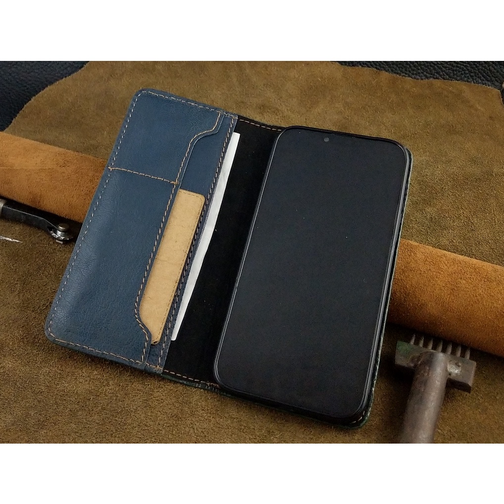 Bao Da Iphone 12 Pro Max 13 pro max 14 pro max Handmade Cổ Điển Da Bò Thật