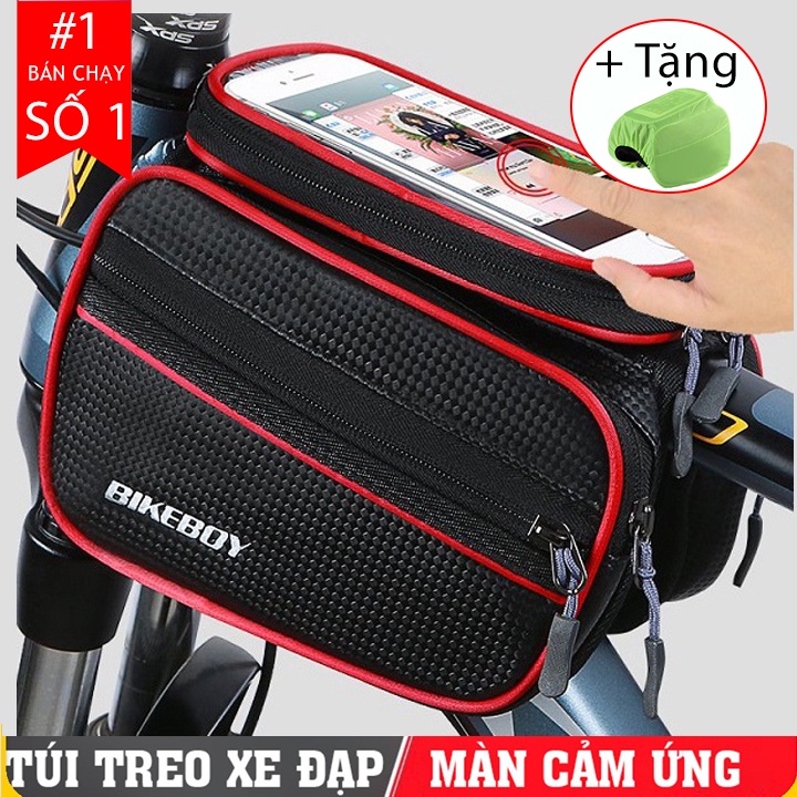 Túi treo sườn xe đạp chống nước có ngăn để điện thoại cảm ứng