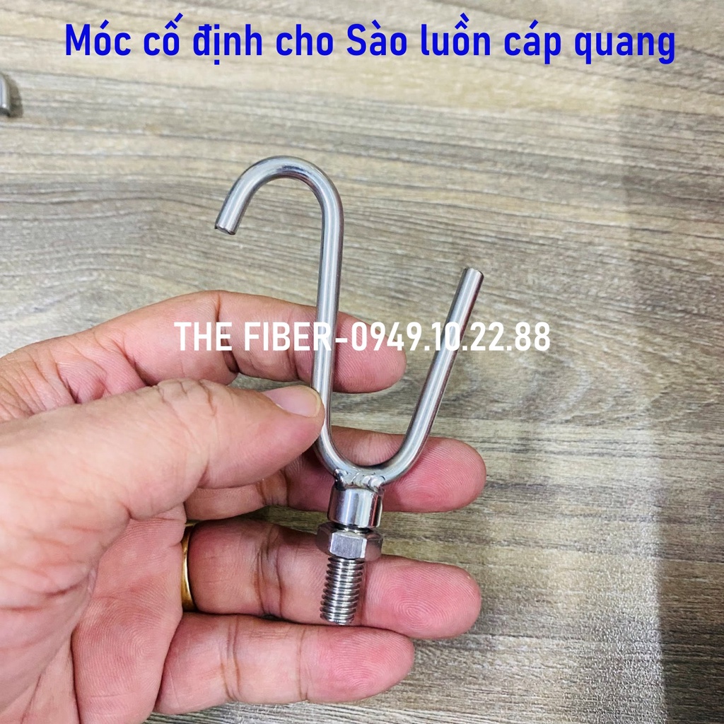 Đầu Móc cố định Móc xoay cho Sào luồn cáp quang - Khuyên sào luồn cáp quang