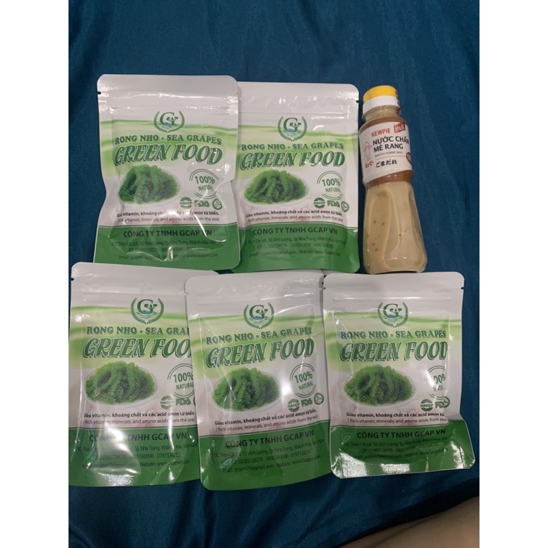 Bán sỉ Rong nho tách nước cao cấp Green food túi Zip 100gr | BigBuy360 - bigbuy360.vn