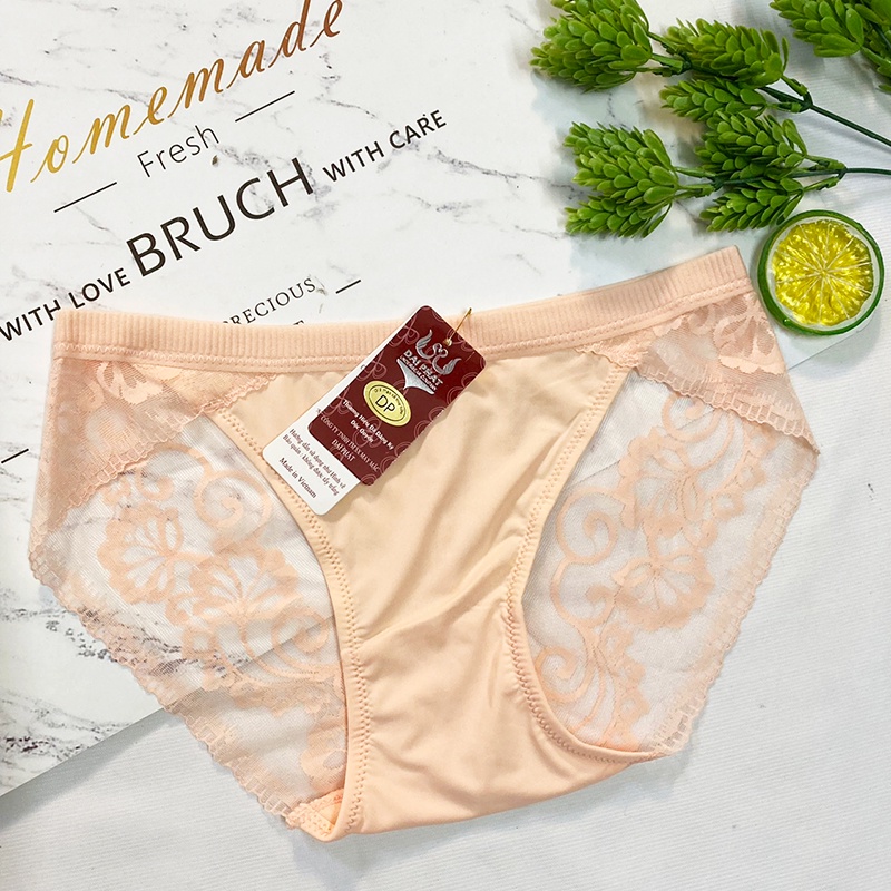 Quần lót nữ phối ren trước và sau mềm mịn - QL0805