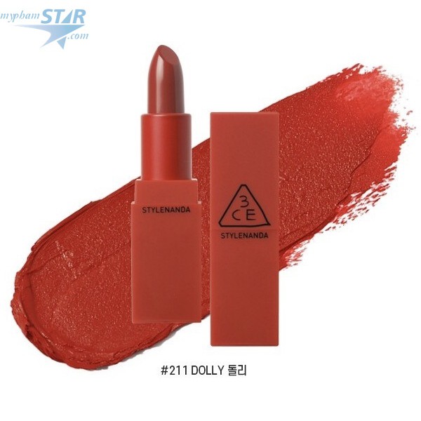 Son Thỏi 3CE Red Recipe Lip Color ❤️FREE SHIP❤️ Thiết kế đỏ nổi bật và thu hút #211 #212 3213 #214 #215