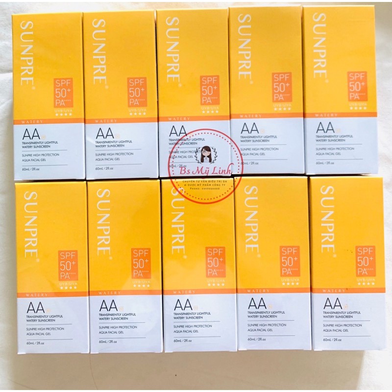 [HÀNG CÔNG TY CHÍNH HÃNG]KEM CHỐNG NẮNG SUNPRE AQUA FACIAL GEL SPF50+/PA++++ MONA FREMA