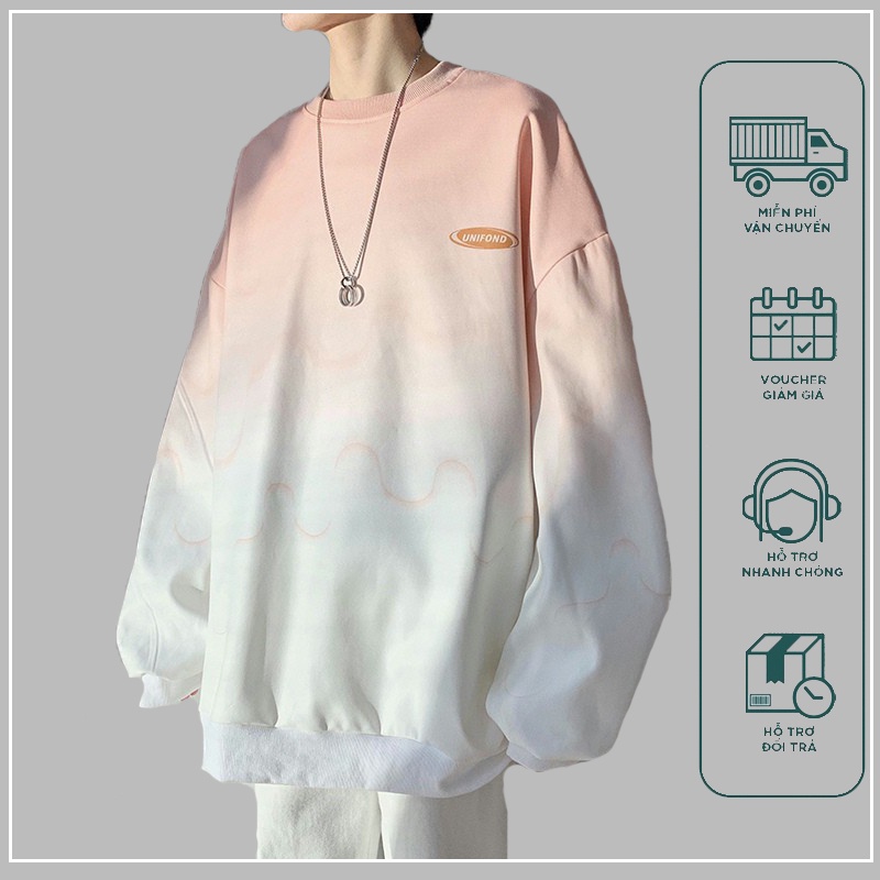 Áo khoác Sweater màu sắc gradient thiết kế quyến rũ cho nam