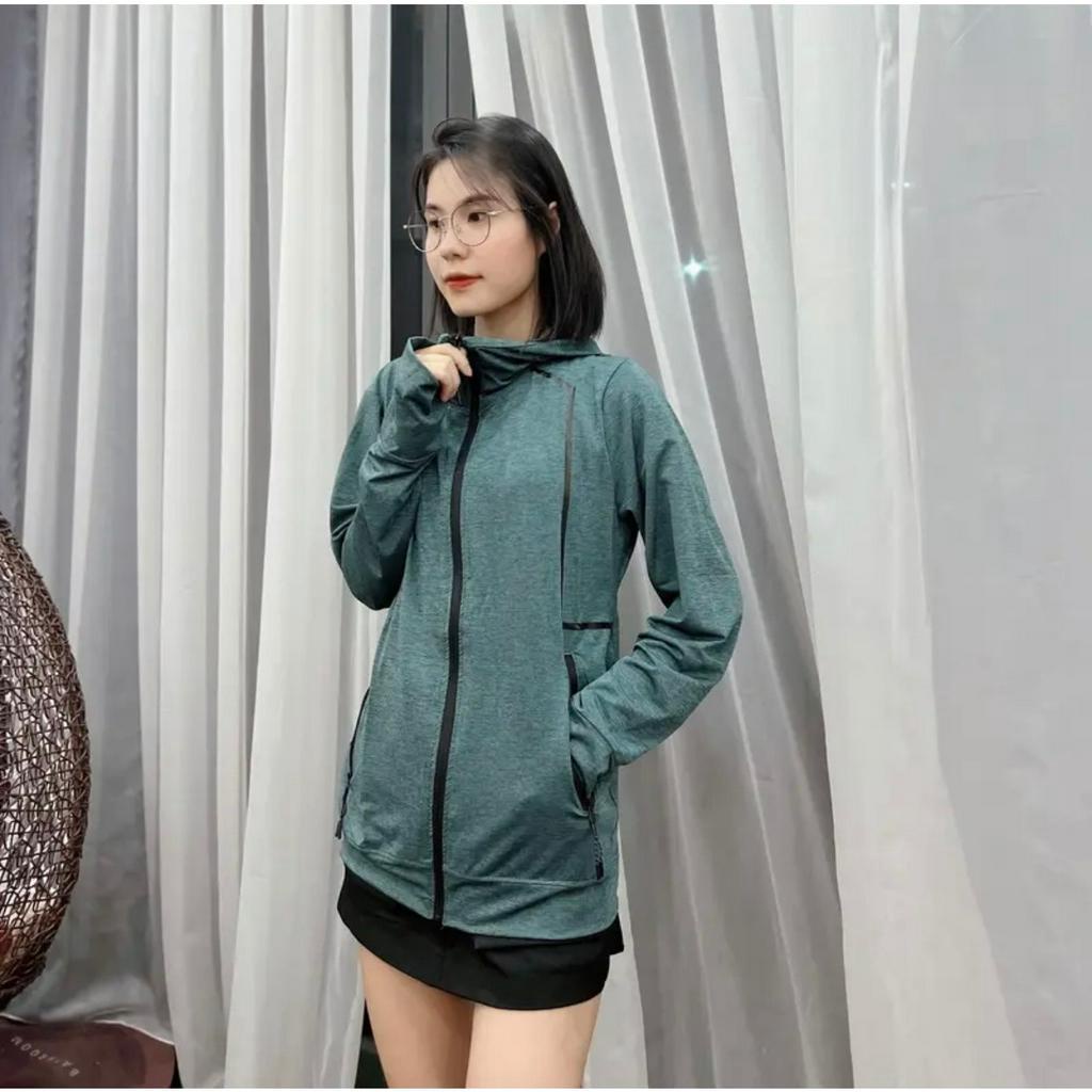 Áo chống nắng nam nữ sợi tre cao cấp chất vải lạnh mặc thoáng mát, tay áo che qua mu bàn tay chống tia UV cao cấp nhất