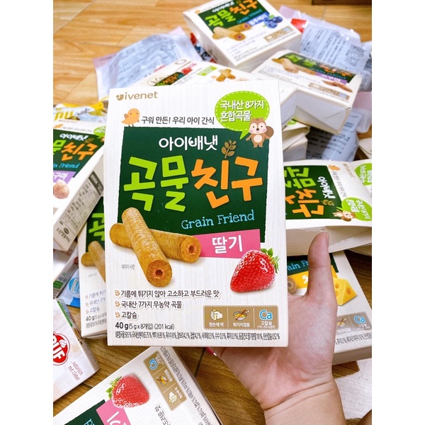 Bánh ống ngũ cốc dinh dưỡng ivenet Hàn Quốc cho bé (date 11/2022)
