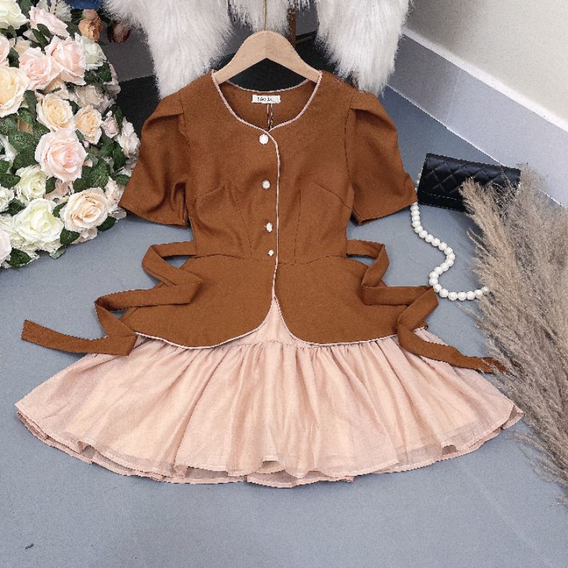 Set bộ: Áo & chân váy xòe siêu xinh cho bạn gái