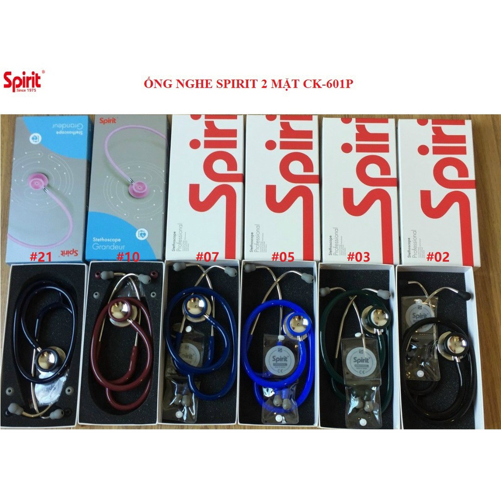 Ống Nghe Y Tế Spirit Cao Cấp CK-601P - Chuyên Dùng Cho Sinh Viên Thực Tập - Bác Sỹ - Phòng Khám - Bệnh Viện