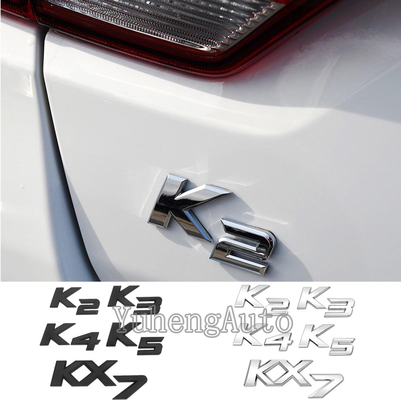 Miếng Dán Chữ Bằng Kim Loại Trang Trí Cho Xe Hơi KIA K2 K3 K4 K5 KX7