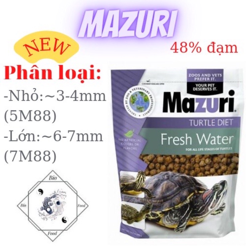 1KG Thức ăn Mazuri NEW cho rùa nước siêu đạm 48%