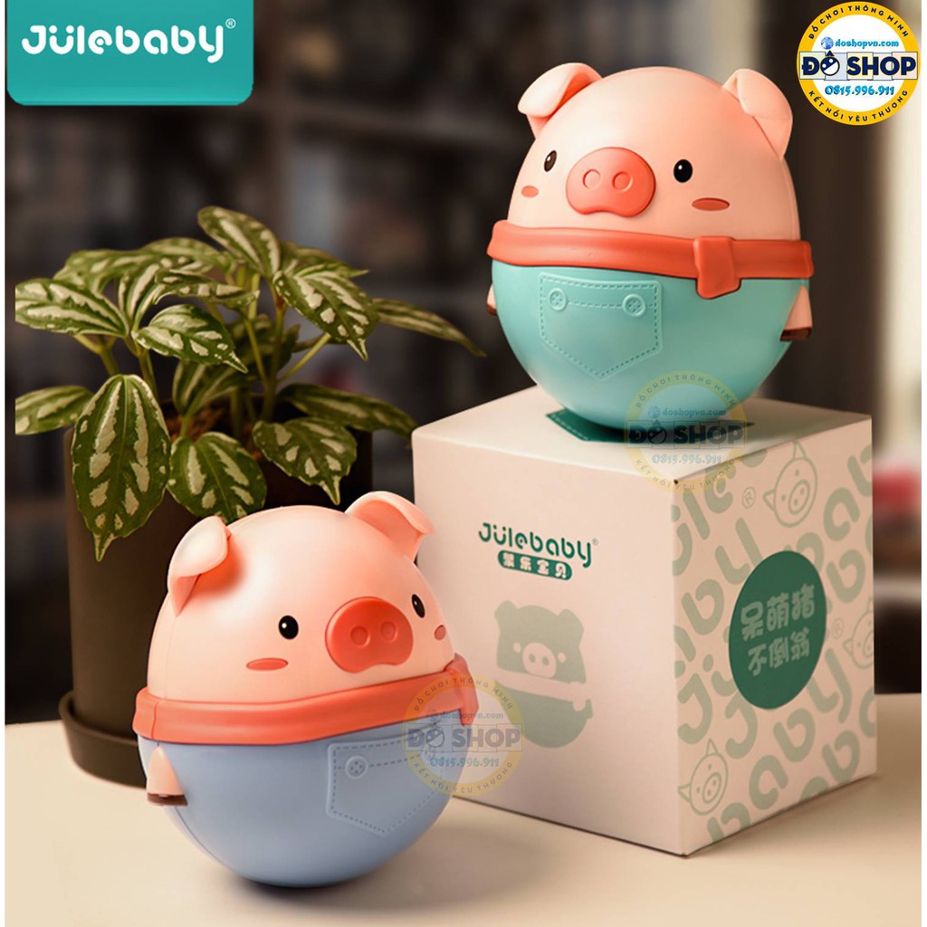 Đồ Chơi Cho Bé Lật Đật Heo Dễ Thương Silicon JuleBaby - Đô Shop