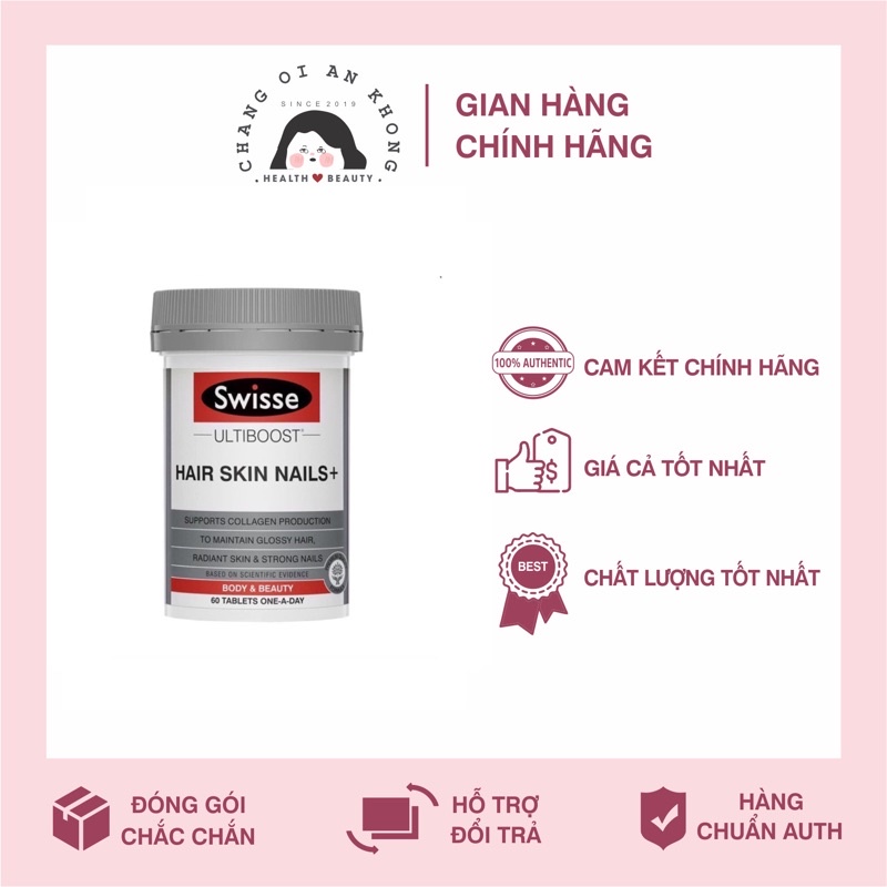 Viên uống Swisse hair skin nail