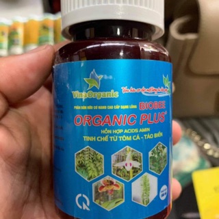 Phân bón hữu cơ Nano Amino Acids dạng lỏng BIOBEE ORGANIC PLUS - hỗn hợp Acids Amin tinh chế từ tôm cá, tảo biển chai