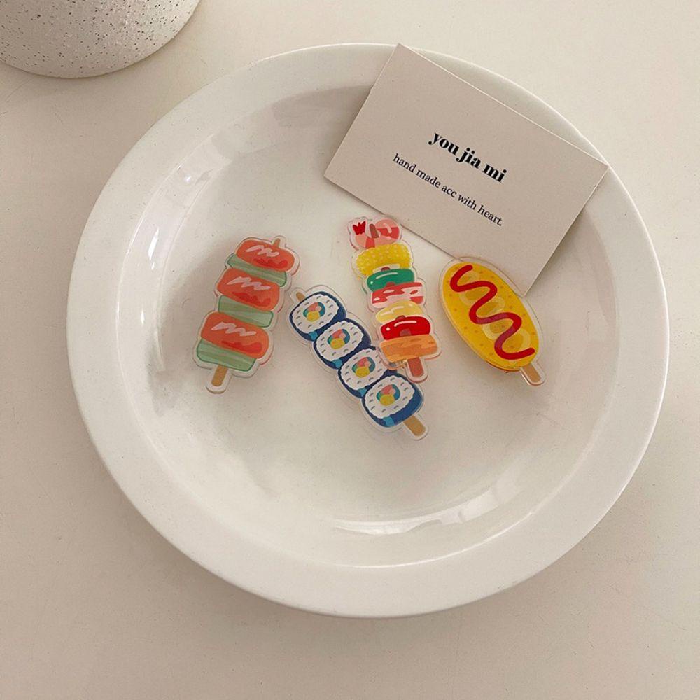 Kẹp Tóc Trang Trí Hình Sushi / Hot Dog Dễ Thương Cho Nữ