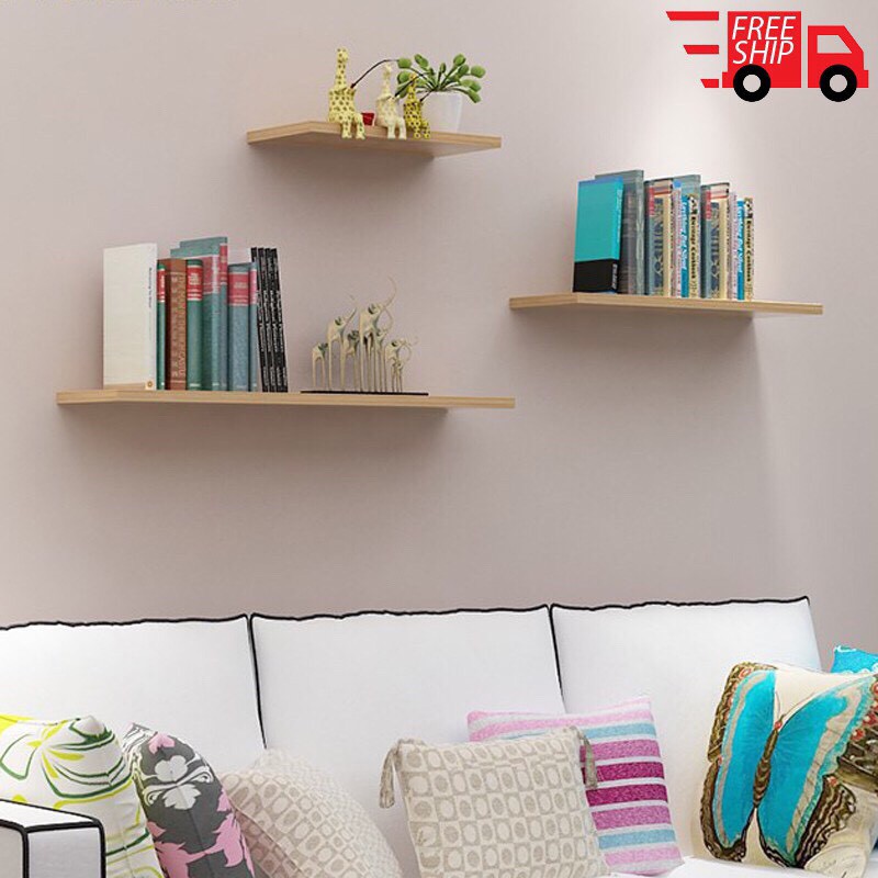 set 3 thanh ngang kệ gỗ treo tường 30cm,40cm,50cm