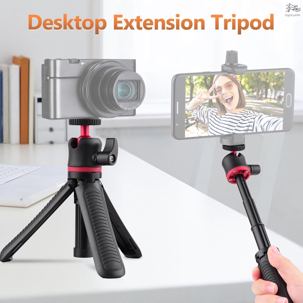 Giá Đỡ Ba Chân Mini Cầm Tay Đầu Bi 1 / 4 Inch Có Thể Kéo Dài Và Kéo Dài Để Bàn | BigBuy360 - bigbuy360.vn