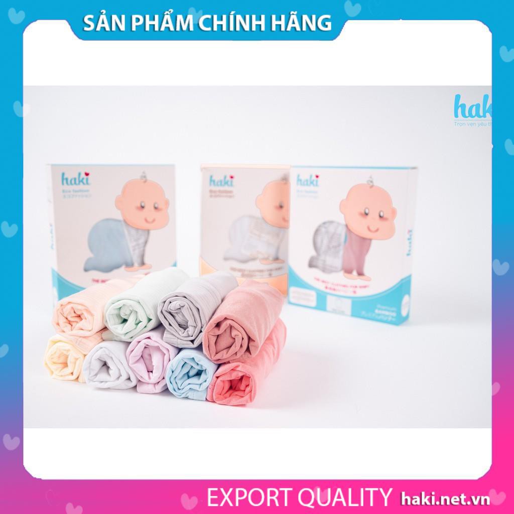 Bộ quần áo cộc tay cổ trụ phối màu cho bé Haki, set mặc nhà mùa hè vải sợi tre cao cấp BB023 (4-15kg)